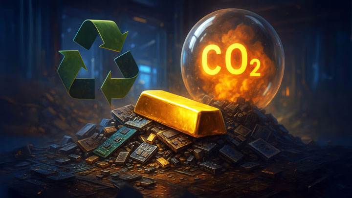 E-atıklardan çevreci altın geri kazanımı ve CO2 dönüşümü