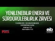 EİB Yenilenebilir Enerji ve Sürdürülebilirlik Zirvesi sonuçlandı