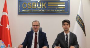 Eşarj 272 OSB’de şarj istasyonu kuracak OSBÜK Başkanı Memiş Kütükcü ve Eşarj Genel Müdürü Barış Altınay