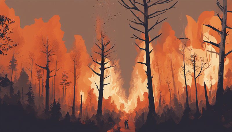 iklim krizi orman yangınları Çanakkale Orman Yangını