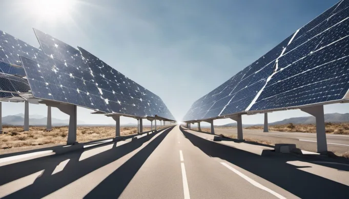 Kaliforniya'da otobanlarda güneş panelleri Sürdürülebilir enerji politikaları