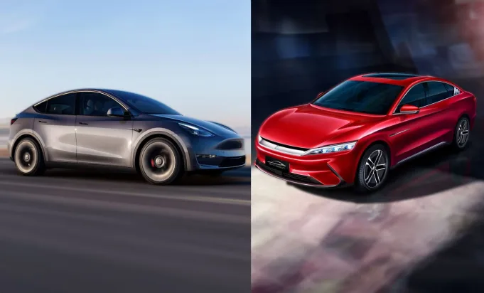 BYD Tesla Rekabetinde Öne Çıkıyor Elektrikli Araçlarda BYD Tesla Savaşı BYD'nin Tesla'ya Meydan Okuması