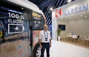 Karsan e-JEST İngiltere elektrikli minibüs lansmanı Sağdan direksiyonlu elektrikli minibüs e-JEST Karsan elektrikli minibüs segment liderliği KARSN