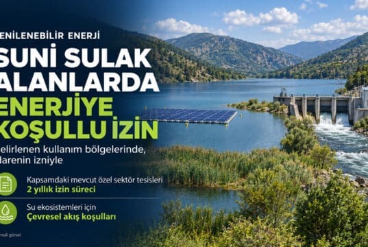 Suni sulak alanlarda enerjiye koşullu izin ve mevcut tesislere 2 yıllık izin süreci Suni sulak alanlarda enerji Çevresel akış düzenlemesi HES izin süreci