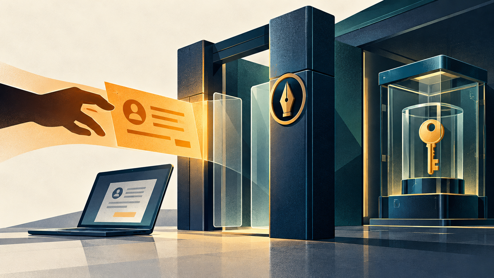 Binance saldırısındaki imza yetkisi tartışmasını anlatan bilgisayar, yetkilendirme kapısı ve koruma altındaki anahtar illüstrasyonu