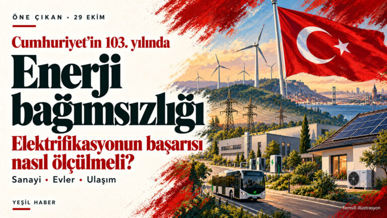 Cumhuriyet’in 103. yılında enerji bağımsızlığı: Türk bayrağı, yenilenebilir elektrik, sanayi, ısı pompası ve elektrikli ulaşım.
