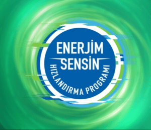 Enerjim Sensin’de üç girişime toplam 4 milyon TL ödül Enerjim Sensin Hızlandırma Programı’nın mavi ve yeşil tanıtım görseli