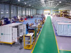 Inogen’in Osmaniye’de ürettiği 60 inverter istasyonu devrede Inogen’in Osmaniye tesisinde merkezi inverter istasyonlarının üretim hattı.