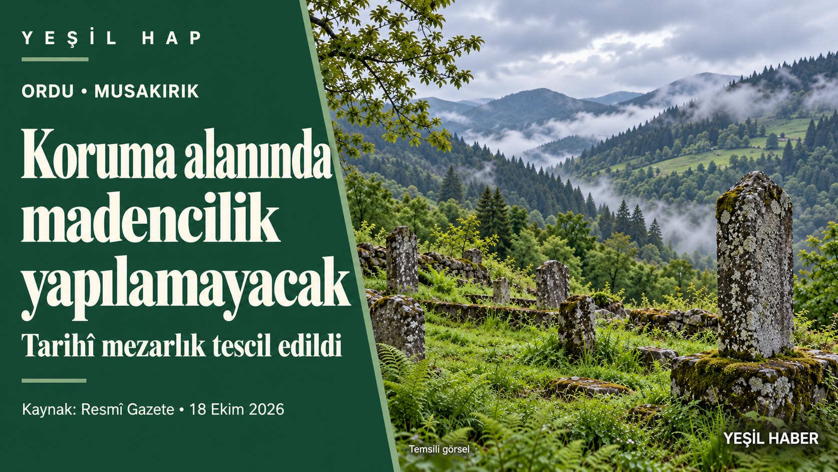 Kabadüz'deki Tescilli Mezarlıkta Madencilik ve Yeni Defne Yasak Getirildi