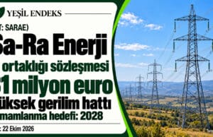 Şa-Ra Enerji iş ortaklığının 31 milyon euroluk iletim hattı sözleşmesini gösteren Yeşil Endeks görseli.