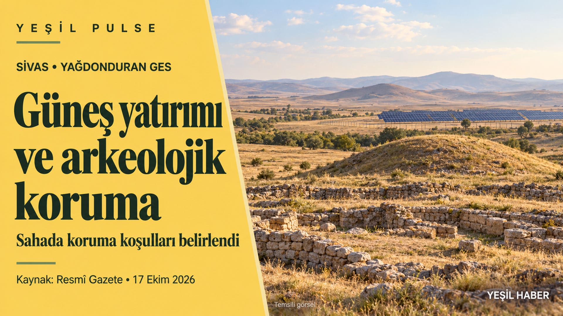 Sivas Yağdonduran GES Alanındaki Arkeolojik Sitler İçin Yeni Karar