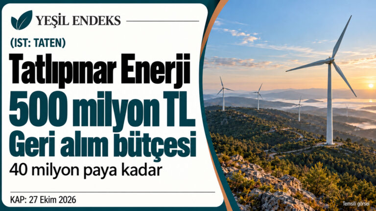 Tatlıpınar Enerji’nin pay geri alım kararına ilişkin haber görseli.