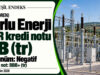Zorlu Enerji’nin JCR kredi notunun BB (tr) seviyesine indirilmesini ve negatif görünümünü aktaran Yeşil Endeks görseli.